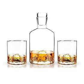 Viski Mountain Decanter & 2-pack Whiskeyglas