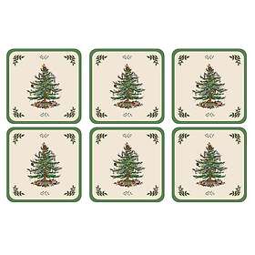 Spode Christmas Tree Coasters 6-pack