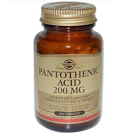 Solgar Pantothenic Acid 200mg 100 Tablets