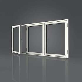 Elitfönster Sidohängt Fönster Original Trä 3-Luft Elit EFS3 18x7 Vit 3-Glas 3L 18/7