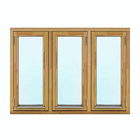 Effektfönster Sidohängt Fönster 2-Glas Trä 3-Luft Omålat 2-glasfönster utåtgående U-värde 1,3 38503_18x12