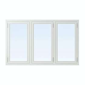 Effektfönster Sidohängt Fönster 2-Glas Trä 3-Luft 2-glasfönster utåtgående Vit-18x12 33825_18x12