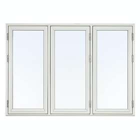 Svenska Fönster Sidohängt 3-Luft Trä 2-Glas Rund Profil SIDOHÄNGT SP FRITID 2GLAS HÄRDAT IN+UT F3 VIT TRÄ 22-8 31013002220850_H