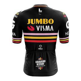 AGU Jumbo-visma Replica Triple Victory 2023 Short Sleeve Jersey Svart L Man