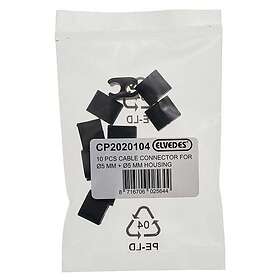 Elvedes Duo 5,0 5,0 Mm Cable Clips 10 Units Svart