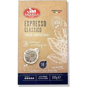 Saquella Espresso Classico kaffepods 15 st