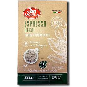 Saquella Espresso Decaf koffeinfria espresso pods 15 st