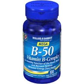 Holland & Barrett Mega Vitamin B50 Vitamin B Complex 100 Capsules Best ...