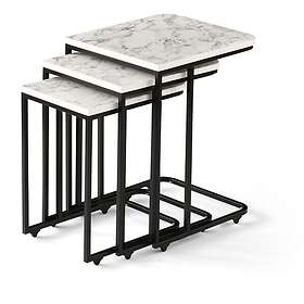 Hanah Home Satsbord (3 st.) Metal Zigon Vit Svart 41 59