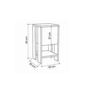 Homitis Sängbord Ema Antracit 30 55