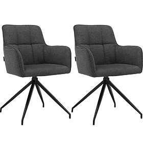 Loft24 Matsalsstol Zaria1, 2 st. Grått Tyg 57 84