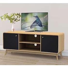 Loft24 Låg skänk Cassie Natur/Svart 140 53