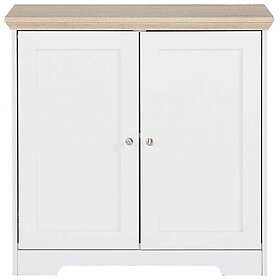 Loft24 Sideboard Nanna Hvit/Sonoma Ek 3D 84 80