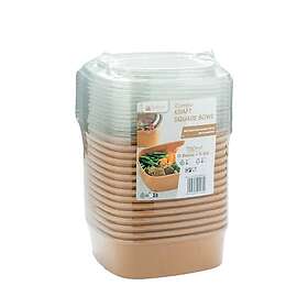 Staples Matbeger papp/PE m/lokk 17x17 900ml (15)