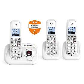 Téléphone fixe sans fil Gigaset A695A Trio avec répondeur et blocage  d'appels - Blanc