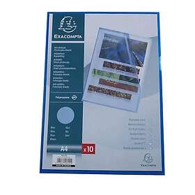 Exacompta Poches Plastique A4 120my Bleu 10 pcs