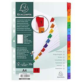 Exacompta Register A4 1-12 mylar hvi/frg