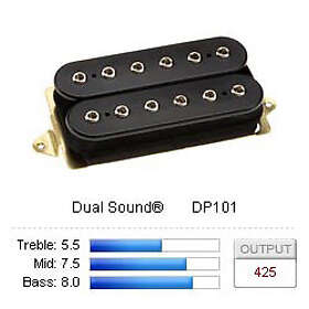 DiMarzio , DP101FBK, Pickup Humbucker Dual Sound F-Spaced Black