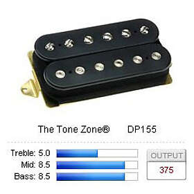 DiMarzio , DP155FBK, Pickup Humbucker Tone Zone F-Spaced Black