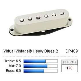 Dimarzio DP409W Virtual Vintage Heavy Blues White - Pickup Per Chitarra Elettrica, Bianco