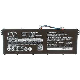 Batteriexperten Kompatibelt med Acer TravelMate Spin B1 B118-RN-C6FD, 15,2V, 3000 mAh