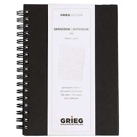 Grieg Notatbok A6 70g 128s linjer sort