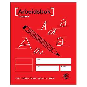 Staples Arbeidsbok 17x21 80g 17mm linjert