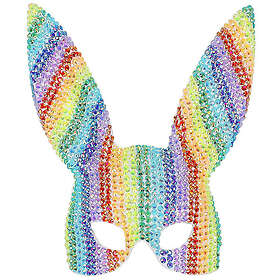 Kanin Mask med Juveler Regnbåge Deluxe