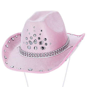 Cowboyhatt med Strass Babyrosa