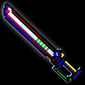 LED Light Up Pixel Leksakssvärd