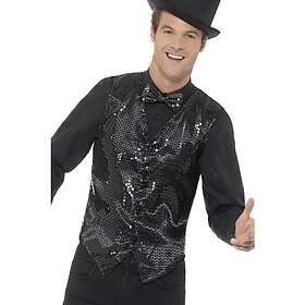 Smiffys Showtime Sequin Vest Black Costume Accessory for Men