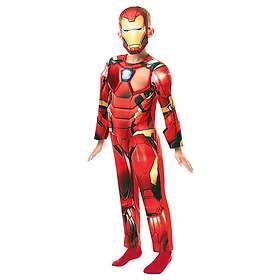 Rubies UK Iron Man Avengers Deluxe Barndräkt maskeradkläder Unisex (H cm) 116 128