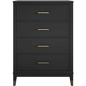 CosmoLiving by Cosmopolitan Byrå med fyra lådor Westerleigh Black MDF 76 106