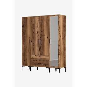 Hanah Home Garderob Kursak Valnöt 160 48