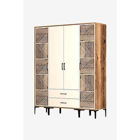 Hanah Home Garderob Kumral Valnöt Natur 160 48