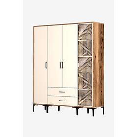 Hanah Home Garderob Kurak Valnöt Natur 160 48