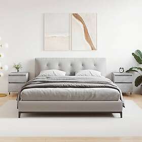 vidaXL Sängbord 2 st betonggrå 40x35x50 cm konstruerat trä 830661