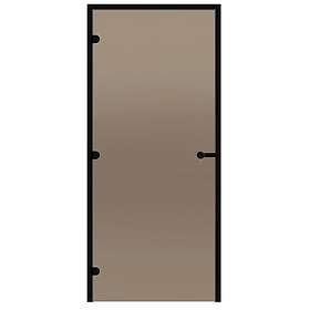 Harvia Bastudörr Black Line brons 9x19 aluminiumkarm