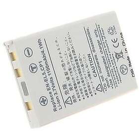 Batteriexperten Kompatibelt med Nikon Coolpix P4, 3.6V (3.7V), 1100 mAh