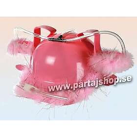 Ölhjälm med rosa fluff