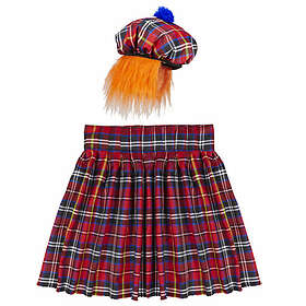 Skotte Kilt & Hatt med hår