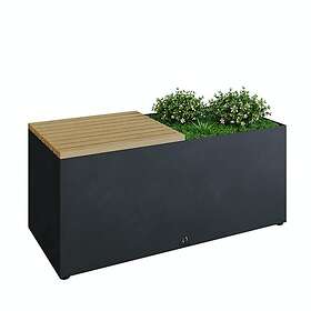 Ofyr Bänk Herb Garden med Odlingsyta Bench Black 3000097