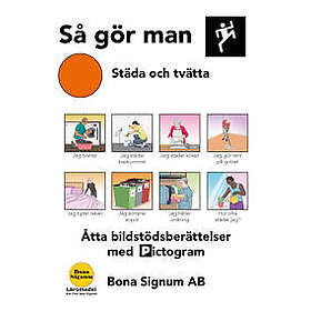 Så gör man, tema städa och tvätta, en bok med pictogram