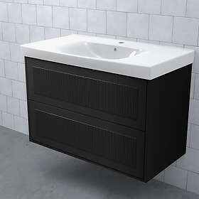 Björbo Badrum Tvättställsskåp MEJDA Hög Kommod 90-45 Harv Svart MK4H99