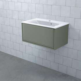 Björbo Badrum Tvättställsskåp MEJDA Kompakt Låg Kommod 60-35 Facett Mossgrön MKL3F76