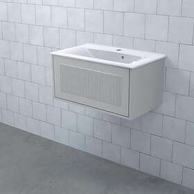 Björbo Badrum Tvättställsskåp MEJDA Kompakt Låg Kommod 60-35 Harv Ljusgrå MKL3HG6