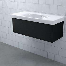 Björbo Badrum Tvättställsskåp MEJDA Kompakt Låg Kommod 90-35 Linje Svart MKL3L99