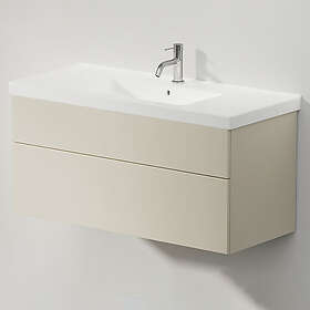 INR Tvättställsskåp VISKAN Solid med 2 Lådor 100 Light Sand 990x490x425 mm 321454