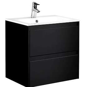 Alterna Tvättställsskåp Luxor Kompakt med Materialkomposit Kommod+Ts2 60 Svart 8913568