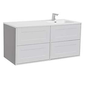 Alterna Tvättställsskåp Gabriella med Porslin 120 Kommod+Ts3H Mgrå 8914268